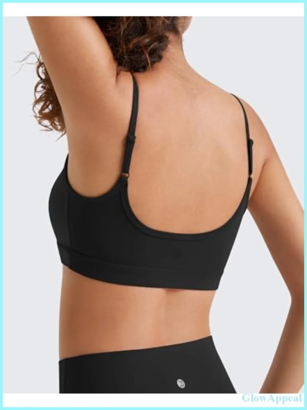 Non Padded Adjustable Spaghetti Strap Sports Bra Wireless Scoop Neck Tank Top